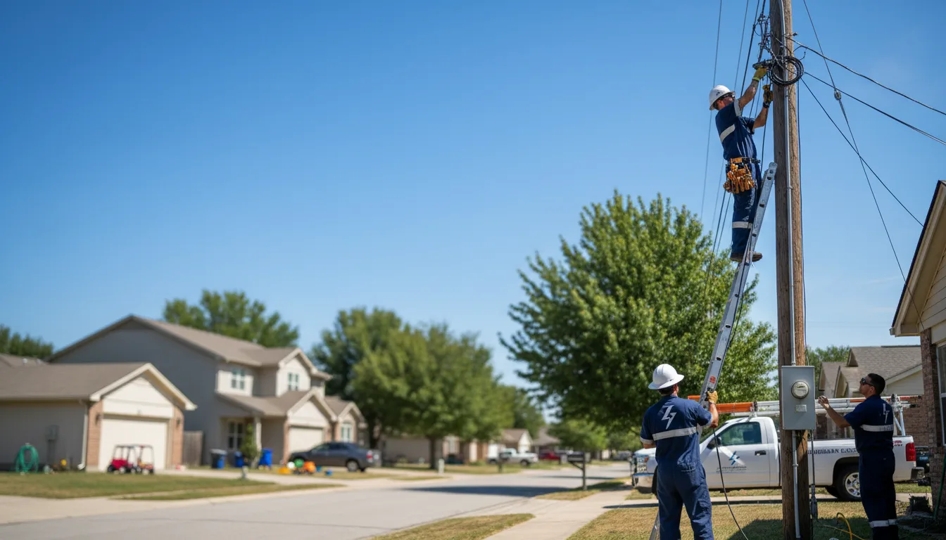 Residential electrician providing installation services in Olmsted, IL